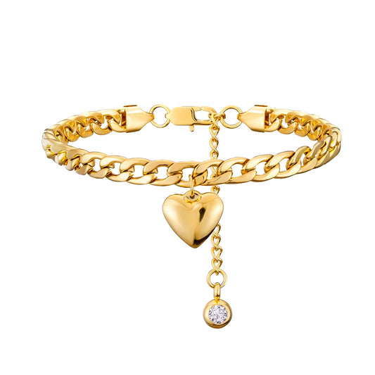 Anklet for Women Gold Color Stainless Steel Cuban Link Ankle Bracelets Summer 2022 Fashion Leg Chain Beach Foot Jewelry Ancklets