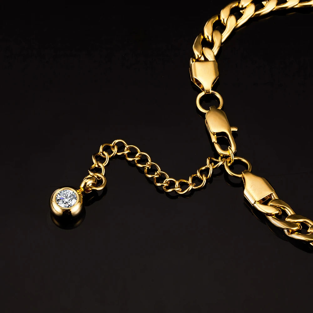 Anklet for Women Gold Color Stainless Steel Cuban Link Ankle Bracelets Summer 2022 Fashion Leg Chain Beach Foot Jewelry Ancklets
