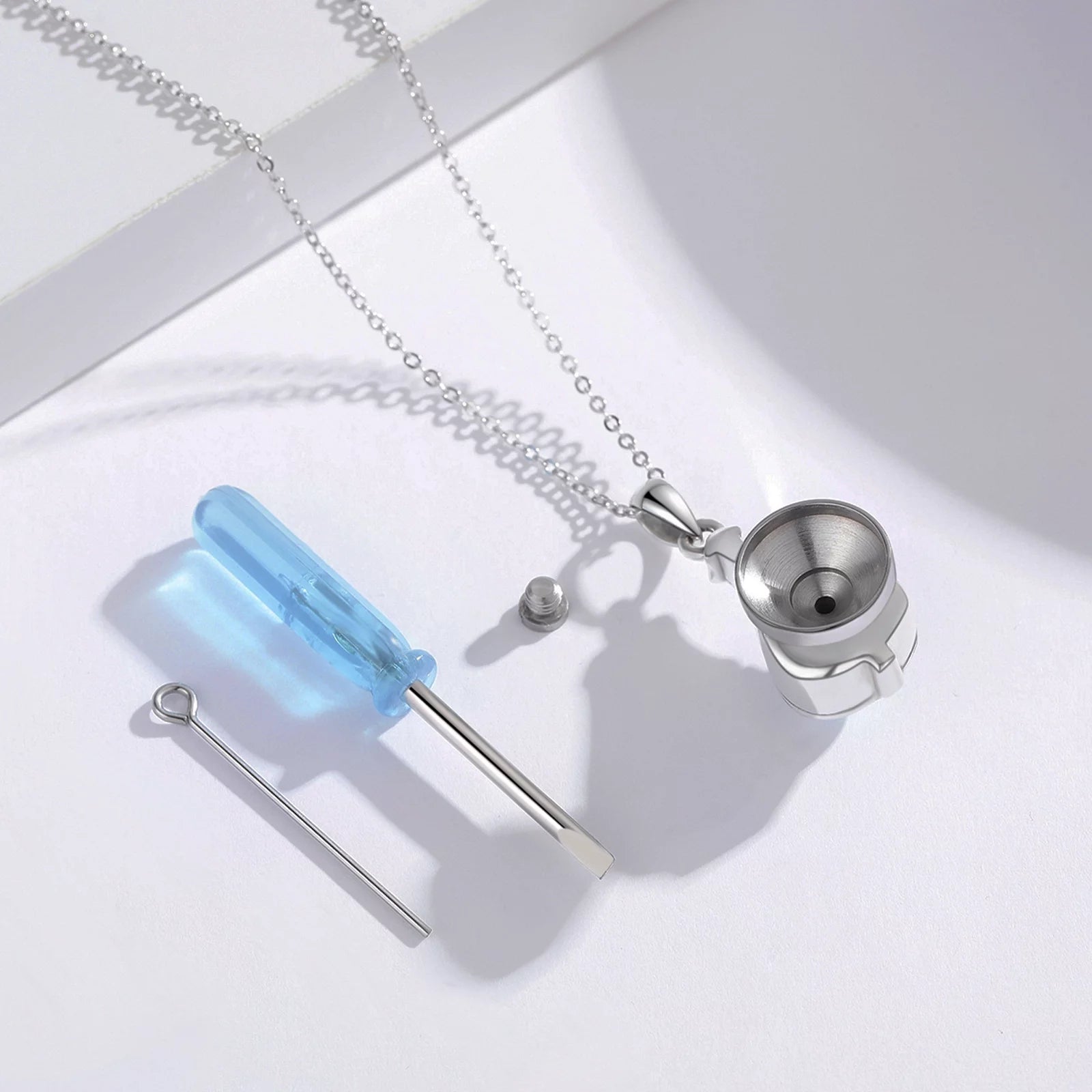 Opal Urn Necklace 925 Sterling Silver Teardrop Urn for Ashes Pendant Necklaces with 18+2'' Chain Embedded Opal Memorial Jewelry Gift for Women Girls Daughter Grandma Grandpa Dog Cat